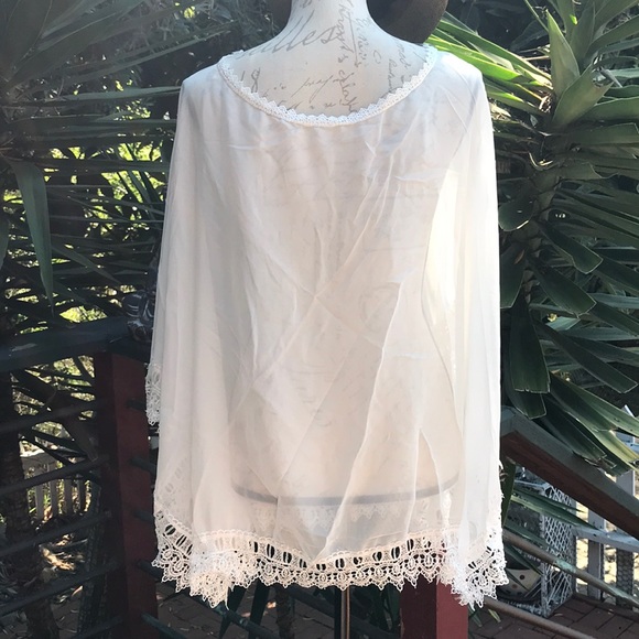 New! White Poncho Cover-Up - Picture 8 of 8